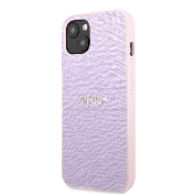 Guess Saffiano PU Leather Hard Case for iPhone 13 (purple)