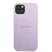 Guess Saffiano PU Leather Hard Case for iPhone 13 (purple) 1