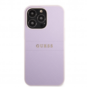Guess Saffiano PU Leather Hard Case for iPhone 13 Pro Max (purple)