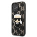 Karl Lagerfeld Monogram Ikonik Case - дизайнерски кожен кейс за iPhone 13 Pro (черен) 1