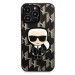 Karl Lagerfeld Monogram Ikonik Case - дизайнерски кожен кейс за iPhone 13 Pro (черен) 2