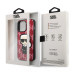 Karl Lagerfeld Monogram Ikonik Case - дизайнерски кожен кейс за iPhone 13 Pro (червен) 6
