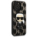 Karl Lagerfeld Monogram Ikonik Case - дизайнерски кожен кейс за iPhone 13 Pro Max (черен) 3
