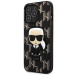 Karl Lagerfeld Monogram Ikonik Case - дизайнерски кожен кейс за iPhone 13 Pro Max (черен) 1
