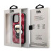 Karl Lagerfeld Monogram Ikonik Case - дизайнерски кожен кейс за iPhone 13 Pro Max (червен) 6