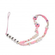 Guess Beads Shell Phone Strap (pink)
