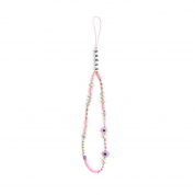 Guess Beads Shell Phone Strap (pink) 1