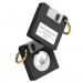 Elago AirTag Floppy Disk Case - силиконов ключодържател за Apple AirTag (черен) 1