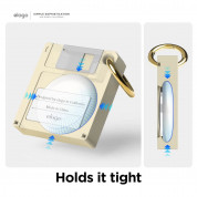 Elago AirTag Floppy Disk Case - силиконов ключодържател за Apple AirTag (черен) 2