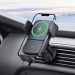 Baseus Wisdom Alignment Car Vent Mount 20W Wireless Charger (CGZX000001) - поставка за радиатора на кола с безжично зареждане за Qi съвместими смартфони (черен) 4