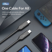 Orico USB4 USB-C to USB-C Cable, 8K, 100W, 40Gbps - здрав USB4 кабел за устройства с USB-C порт (30 см) (черен) 12