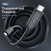 Orico USB4 USB-C to USB-C Cable, 8K, 100W, 40Gbps (30 cm) (black) 4