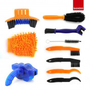 Sahoo Set Of Cleaning Tools 10 Pics - комплект инструменти за цялостно почисване за велосипед (10 броя) (черен)