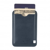CaseMate MagSafe Card Holder - кожен портфейл (джоб) за прикрепяне към iPhone с MagSafe (тъмносин) 2