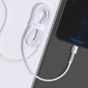 Baseus Cafule Metal Series USB Lightning Cable (CALJK-B02) - Lightning USB кабел за Apple устройства с Lightning порт (200 см) (бял-сребрист) 5