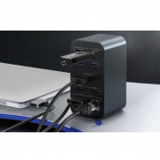 Blitzwolf Docking Station 15-in-1 USB-C Hub - мултифункционален хъб за свързване на допълнителна периферия за Macbook и USB-C устройства (сив) 4