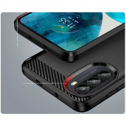 Tech-Protect Carbon Flexible TPU Case - тънък силиконов (TPU) калъф за Motorola Moto G52, Moto G82 (черен) 5