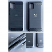 Tech-Protect Carbon Flexible TPU Case - тънък силиконов (TPU) калъф за Motorola Moto G52, Moto G82 (черен) 7