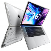 i-Blason SUPCASE Unicorn Beetle Case - удароустойчив хибриден кейс за MacBook Pro 16 M1 (2021), MacBook Pro 16 M2 (2023) (прозрачен)