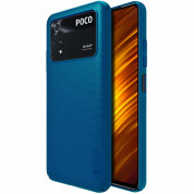 Nillkin Super Frosted Shield Case - поликарбонатов кейс за Xiaomi Poco M4 Pro (син)