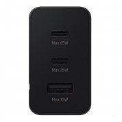 Samsung Power Adapter Trio 65W Wall Charger EP-T6530NB - захранване за ел. мрежа за лаптопи, смартфони и таблети с USB-A и 2xUSB-C изходи с технология за бързо зареждане (черен) (ритейл опаковка) 2