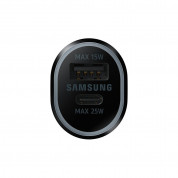 Samsung Super Fast Dual Car Charger (25W+15W) (EP-L4020NBEGEU) - оригинално зарядно за кола с USB-C и USB изходи за зареждане на мобилни устройства (черен) (ритейл опаковка) 1