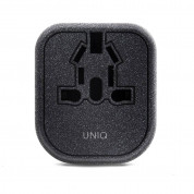 Uniq Voyage All in One World Travel Adapter - захранване с един USB-C и три USB изхода и преходници за цял свят в едно устройство за мобилни устройства (сив) 3