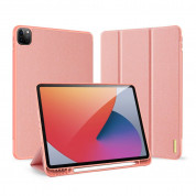 DUX DUCIS Domo Tablet Case - полиуретанов кейс с поставка и отделение за Apple Pencil 2 за iPad Pro 12.9 M1 (2021) (розов)