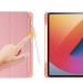 DUX DUCIS Domo Tablet Case - полиуретанов кейс с поставка и отделение за Apple Pencil 2 за iPad Pro 12.9 M1 (2021) (розов) 3