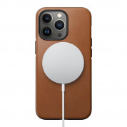 Nomad Modern Leather MagSafe Case - кожен (естествена кожа) кейс с MagSafe за iPhone 13 Pro (светлокафяв) 1