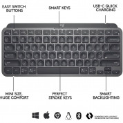 Logitech MX Keys Mini Wireless Illuminated US Keyboard - безжична клавиатура с подсветка за Mac (тъмносив) 6