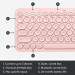 Logitech K380 for Mac Multi-Device Bluetooth Keyboard International - безжична клавиатура за Mac (розов) 5