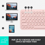 Logitech K380 for Mac Multi-Device Bluetooth Keyboard International - безжична клавиатура за Mac (розов) 5