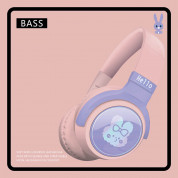 Gjby CA-032 BT Kids Wireless On-Ear Headphones - безжични блутут слушалки, подходящи за деца (розов) 1