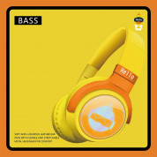 Gjby CA-032 BT Kids Wireless On-Ear Headphones - безжични блутут слушалки, подходящи за деца (жълт) 1