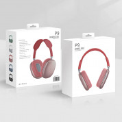 Gjby P9 BT Wireless Over-Ear Headphones - безжични блутут слушалки с микрофон за мобилни устройства (червен) 1
