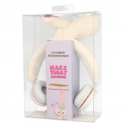 Gjby Plush Rabbit Kids On-Ear Headphones (white) 2