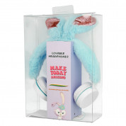 Gjby Plush Rabbit Kids On-Ear Headphones - слушалки подходящи за деца за мобилни устройства (син) 2