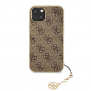 Guess 4G Charms Collection Hard Case for iPhone 13 (brown) 1