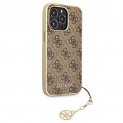 Guess 4G Charms Collection Hard Case for iPhone 13 Pro (brown) 2