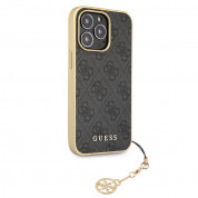 Guess 4G Charms Collection Hard Case for iPhone 13 Pro (gray) 2