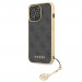 Guess 4G Charms Collection Hard Case - дизайнерски кожен кейс за iPhone 13 Pro (сив) 1