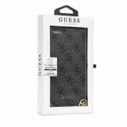 Guess 4G Charms Collection Hard Case - дизайнерски кожен кейс за iPhone SE (2022), iPhone SE (2020), iPhone 8, iPhone 7 (сив) 4