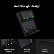 Green Cell VitalCharger Battery Charger With 4 AA Rechargeable Batteries 4