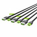 Green Cell Ray 3-pack Braided USB-A to USB-C Cable - комплект 3 броя изключително здрави и качествени плетени USB-C кабели за устройства с USB-C порт (черен) 2