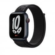Apple Watch Nike Band Sport Loop - оригинална текстилна каишка за Apple Watch 42мм, 44мм, 45мм (черен) 1