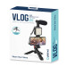 Platinet Vlog 4-in-1 Set PMVG4IN1 - LED лампа с трипод, микрофон и държач за смартфони (черен) 9