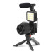 Platinet Vlog 4-in-1 Set PMVG4IN1 - LED лампа с трипод, микрофон и държач за смартфони (черен) 2