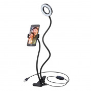 Platinet Ring Light With Flexible Phone Clip (black)