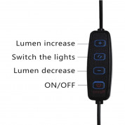 Platinet Ring Light With Flexible Phone Clip PMRL3 - гъвкава поставка с държач за смартфон и LED светлина за предаване на живо (черен) 1